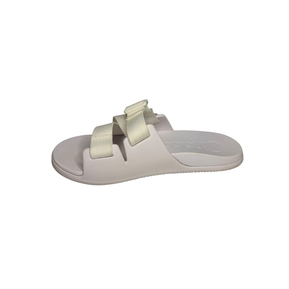 Chaco Chillos Slide Sandals White Adjustable Straps LUVSEAT Footbed Womens 8